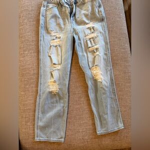 Distressed Light Blue Jeans